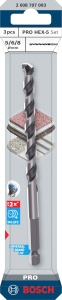 Set burghie PRO HEX-5, 3 piese, 5x1006x1008x150mm, pentru beton si piatra - Img 2