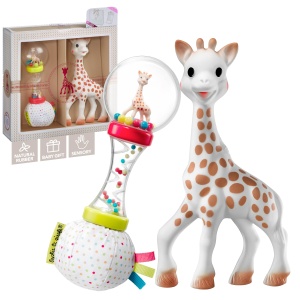 Set cadou bebelusi Sophie La Girafe, jucarie multifunctionala, multicolor