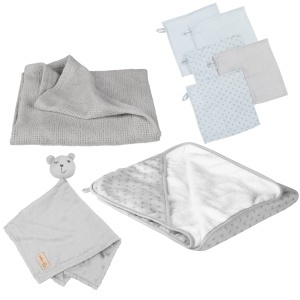 Set Cadou pentru Bebelusi roba Organic Lil PLANET - 5 Piese, Gri, Bio Bumbac - Img 2