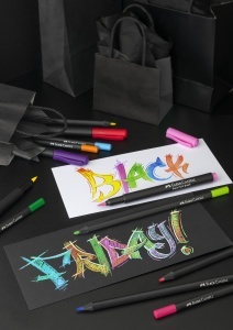 Set carioci Faber-Castell Black Edition 36 culori in cutie metalica - Img 9