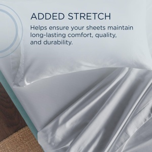 Set cearsafuri din bumbac Tempur Sleepy Silver Mist Cal King, 4-way stretch - Img 4