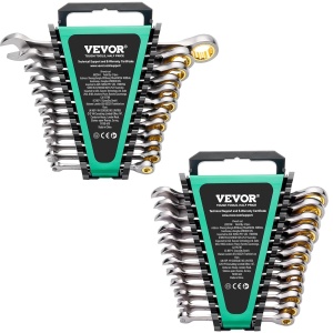 Set Chei Combinate VEVOR 24 Piese din Otel Cr-V cu Organizer, Metrice si SAE - Img 9