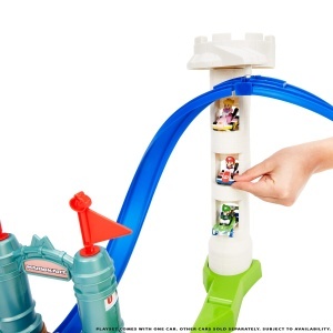 Set Circuit Slam Hot Wheels Mario Kart cu vehicul inclus, pentru copii de 3 ani - Img 4