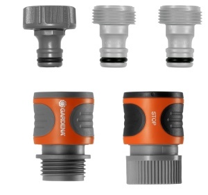 Set conectori rapizi furtun gradina Gardena 18270-81, 5 piese, compatibil 12 si 58