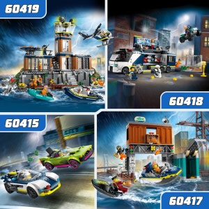 Set Constructie LEGO City - Urmarire cu Politie si Masina Sport, 213 Piese - Img 6