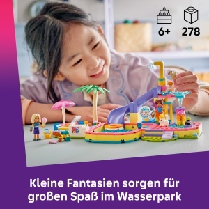 Set Constructie LEGO Friends - Zi Distractiva la Aquapark, 278 Piese, 2 Figurine - Img 2
