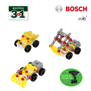 Set Constructie Theo Klein 8792 Bosch 3 in 1 - 57 Piese, Bagger, Raupe, Kipper - Img 4