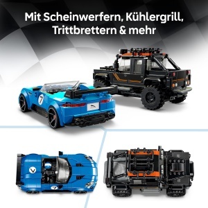 Set Constructor LEGO Speed Champions Jaguar Project 7 si Land Rover Defender 77264, 740 piese - Img 6