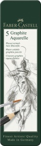 Set Creion Grafit Aquarell Faber-Castell 5 piese, Ergonomic, Artist - Img 2