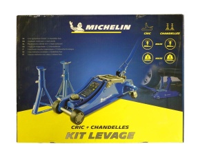 Set cric hidraulic Michelin 009558 capacitate 18T cu pereche de suporturi 2T - Img 5