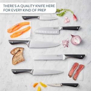 Set cutite Tefal Jamie Oliver, 6 cutite de bucatarie suport din lemn de acacia, rezistente - Img 5