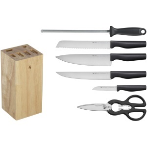 Set cutite WMF Impulse 7 piese bloc din lemn lame din otel german ergonomice - Img 2