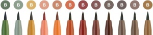 Set de 12 markere Faber-Castell Pitt Artist Pen, culori terestre, rezistente la lumina - Img 4