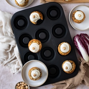 Set de 12 tavi de copt Zenker Cup-Cake - Acoperire antiaderenta premium, pentru cupcakes perfecte, 385x265x30mm, rezistent la caldura pana la 230degC, negru - Img 5