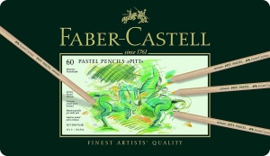 Set de 60 creioane pastel Faber-Castell Pitt Pastel in cutie metalica - Img 4