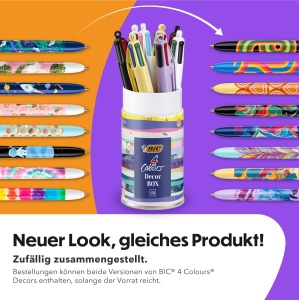 Set de 8 Pixuri BIC 4 Culori cu Design Variat, Reincarcabile, 1.0 mm - Img 2