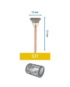 Set de accesorii Dremel 531 cu 2 perii din otel inoxidabil, diametru 13mm - Img 2