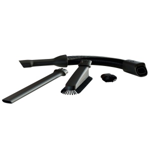 Set de accesorii Electrolux KIT19 pentru Q9 (set de duze pentru casa si masina, cutie de depozitare, furtun flexibil de aspiratie, perie moale pentru mobilier, instrument lung pentru crapaturi, atasament pentru perie de praf, negru) - Img 1