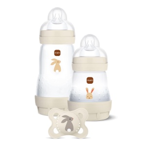 Set de Biberon Anti-Colici MAM Easy Start S, 2 Biberon de 160ml si 260ml, Culoare Bej - Img 2