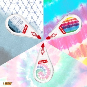 Set de birou BIC 4 Culori cu 3 stilouri si 2 corectoare, design Tie Dye - Img 4