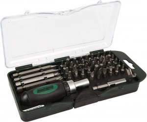 Set de biti Bruder Mannesmann M29893 49 piese otel crom-vanadiu maner ergonomic - Img 2