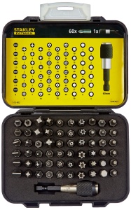 Set de biti Stanley, 61 piese, 14, cu suport magnetic, model 1-13-902 - Img 5