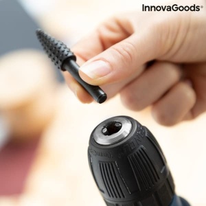 Set de burghie InnovaGoods, 10 piese, pentru lemn si PVC, design ergonomic, negru - Img 6