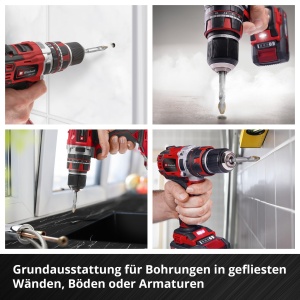 Set de burghie pentru gresie Einhell XS-CASE 4 piese placa din carbura varf de centrare cutie de depozitare - Img 4