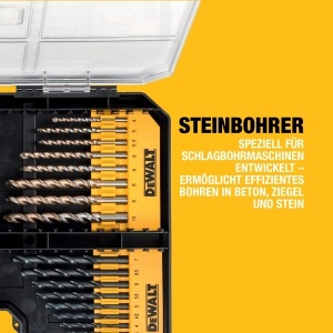 Set de burghie si bituri DEWALT 100 piese, compatibil cu Tough Case - Img 7