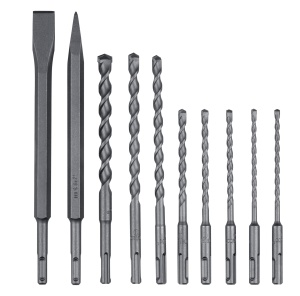 Set de burghie si dalturi Metabo SDS-plus, 10 piese, pentru beton si piatra - Img 4