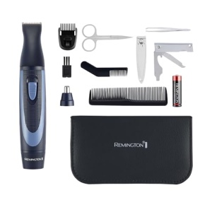 Set de calatorie Remington Hygiene in Case [13 bucati: pentru par si manichiura/pedichiura etc.] Aparat de tuns barba, aparat de tuns parul nasului, aparat de tuns urechi si sprancene, tuns unghii si foarfece, penseta, 2 piepteni etc. NE3890 - Img 9