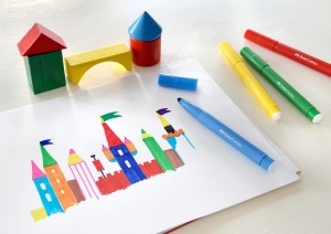 Set de carioci Jumbo Faber-Castell, 24 culori, lavabile - Img 3