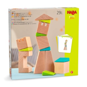Set de Constructie HABA Schiefe Turme, 13 Piese, 6 Keile Colorate