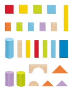 Set de Constructie Hape 101 Piese Lemn Colorat pentru Copii 12 Luni - Img 6