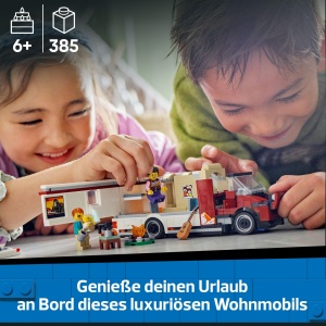Set de constructie LEGO City - Camper cu 3 figurine, 385 piese, pentru copii de la 6 ani - Img 2