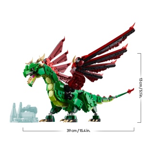 Set de Constructie LEGO Creator 3in1 Gruner Drache 31161 - 715 Piese, 3 Modele, pentru Copii 9 - Img 8