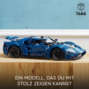 Set de Constructie LEGO Technic Ford GT 2022, 112, 1466 piese, culoare albastru - Img 5