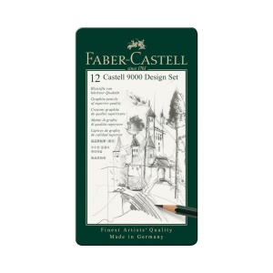 Set de creioane Faber-Castell Castell 9000, 12 bucati, diverse dureti - Img 2