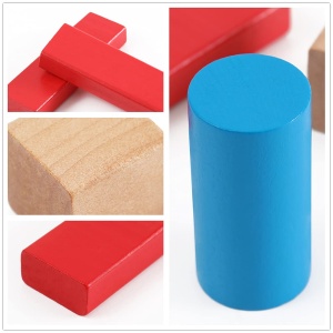 Set de cuburi din lemn Hape 50 piese forme geometrice culori vibrante - Img 7
