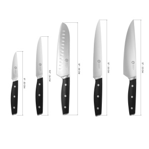 Set de cutite MasterChef din otel inoxidabil, 5 piese, cu suport canvas - Img 7