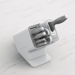 Set de cutite Ninja StaySharp 6 piese, otel inoxidabil, cu suport alb - Img 4