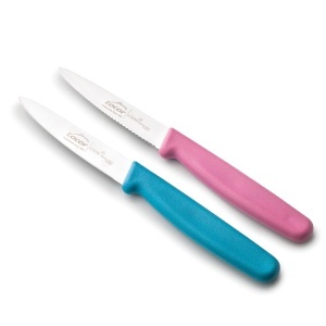 Set de Cutite pentru Legume LACOR 39082, 2 piese, Inox, 9 cm, Albastru si Magenta