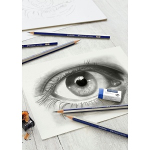 Set de desen Faber-Castell 114000 - 8 piese, 6 creioane grafit, radiera, ascutitoare - Img 4