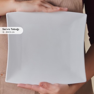 Set de Farfurii din Portelan Karaca Perfect White, 32 piese, 6 persoane, Alb - Img 6