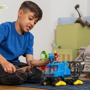 Set de Joaca cu Dinozauri Schleich 42604 Vehicul de Urmarire cu 5 Piese - Img 3