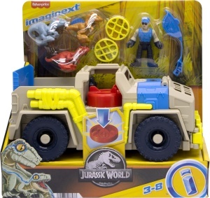 Set de Joaca Fisher-Price Imaginext Jurassic World cu Camion si Figurina, 3 Dinosauri - Img 6