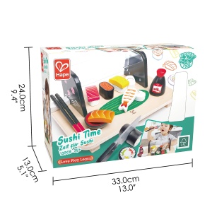Set de joaca Hape Sushi pentru copii accesorii bucatarie 6 rulouri joc de rol - Img 3
