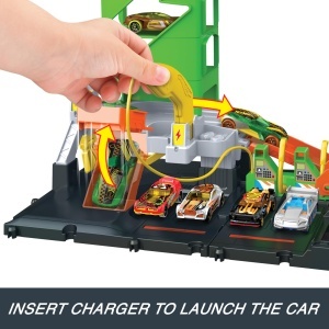 Set de joaca Hot Wheels City - Statie de incarcare pentru masini electrice, 164, HTN79 - Img 3