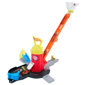 Set de Joaca Hot Wheels - Super Pompierie, Scala 164, Rampa Extensibila 40 cm - Img 4