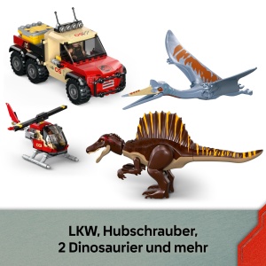 Set de Joaca LEGO Jurassic World Spinosaurier si Quetzalcoatlus cu 4 Minifiguri, 984 Piese - Img 5